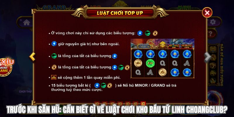 can biet gi ve luat choi kho bau tu linh choangclub