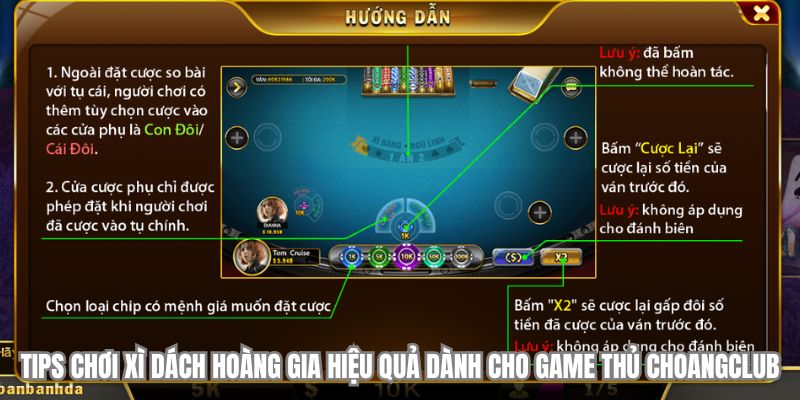 tips choi xi dach hoang gia choangclub