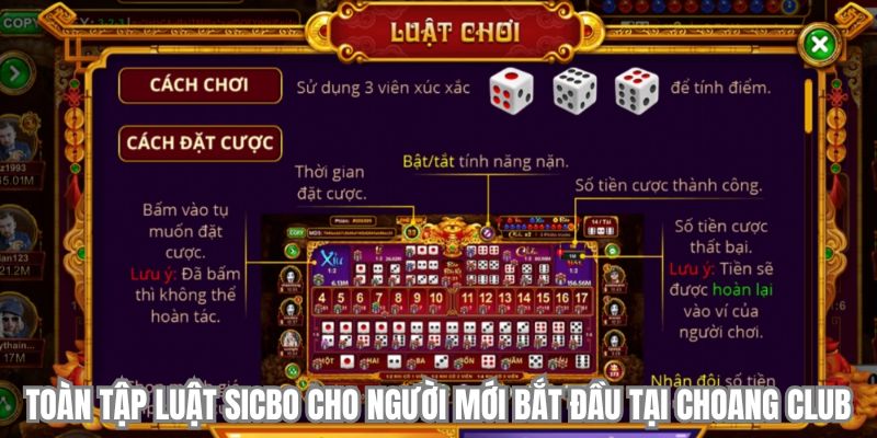 toan tap luat choi sicbo tai choangclub